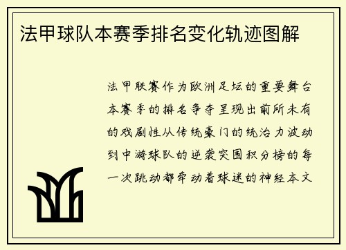 法甲球队本赛季排名变化轨迹图解